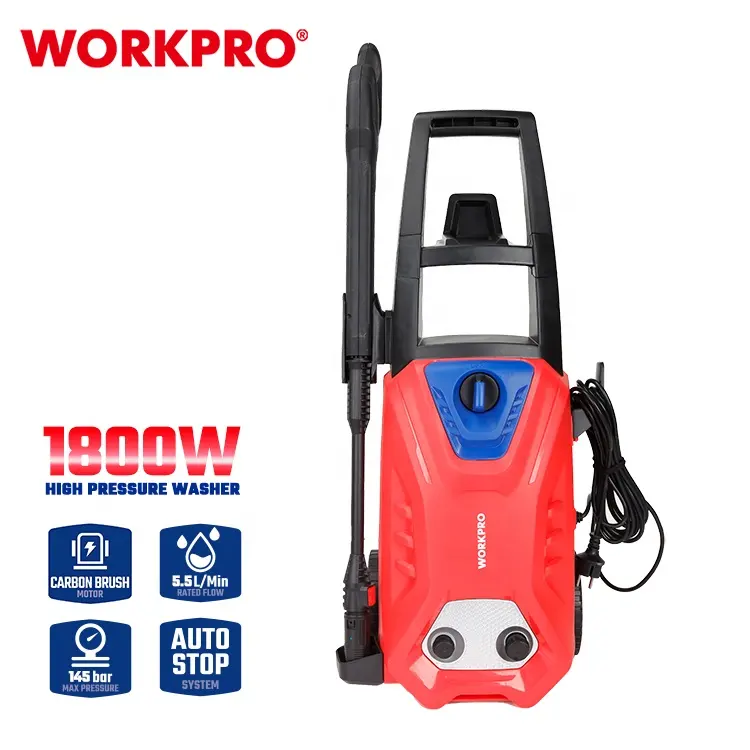 WORKPRO 1800W 145Bar High Pressure Washer Car Washer High-Pressure Cleaner Machine