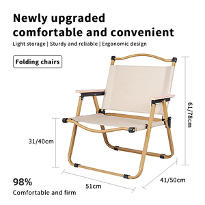 Chaise de camping pliable légère en aluminium, prix d'usine, pour pique-nique en plein air, <span class=keywords><strong>plage</strong></span>, salle de sport et hôtel, durable et respirante - Product Image 2