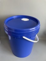 Seau en plastique de 20 L, seau en plastique de 5 gallons avec bec verseur pour l'emballage d'huile lubrifiante