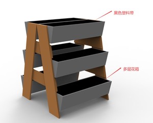 Jardinera Cuadrada Elevada <span class=keywords><strong>de</strong></span> <span class=keywords><strong>Madera</strong></span> Maciza con Pintura Ecológica a Base <span class=keywords><strong>de</strong></span> Agua, Diseño Moderno <span class=keywords><strong>y</strong></span> Color Personalizado - Product Image 3