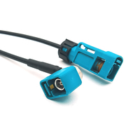 Universal recto ángulo recto Fakra Z código hembra a hembra impermeable coche estéreo Cámara Cable de extensión