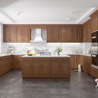 AisDecor Meubles de cuisine classiques de luxe en placage de bois naturel, îlots de cuisine, aménagement personnalisé de toute la maison, armoires de cuisine