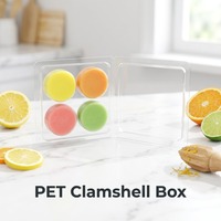 Boîte à clapet personnalisée en PET transparent pour emballage sous blister de cire fondante, appâts de pêche et quincaillerie