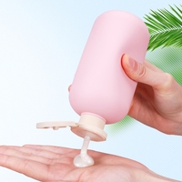 Belle bouteille vide de conditionneur de shampooing en plastique HDPE rose 100ml 200ml 260ml pompe à lotion récipient d'emballage cosmétique