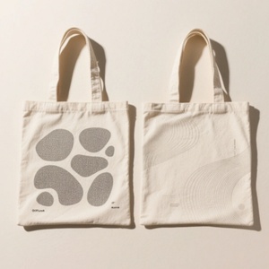 Custom Logo Hand-Held Canvas Shopping Bag Single-Shoulder Student Cotton Bag with Leaf Printing <b>Blank</b> Design - Product Image 6
