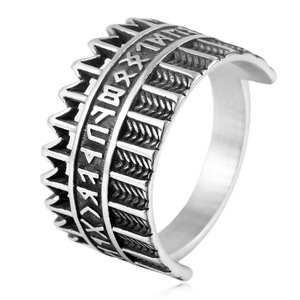 Anillo de Guerrero Vikingo yunique para hombre, diseño geométrico con púas plateadas, estilo Punk Retro, regalo de joyería de moda - Product Image 1