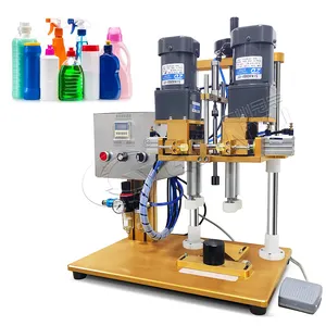 Semi automatic table top small dropper bottle capping machine Desktop Pneumatic Plastic lids Capping Machine