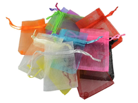 Op maat gemaakte organza cadeautas met trekkoord, geschikt voor sieraden, feestjes, bruiloften, festivals en snoepjes.