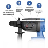 Marteau électrique et perceuse à percussion sans fil rechargeable au lithium 20V DCZC04-24H2M pour le bricolage