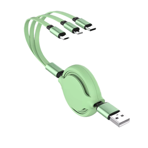 Tùy Chỉnh 3-Trong-1 Nhanh Chóng Sạc Có Thể Thu Vào Xe Sạc & Cáp Dữ Liệu Mới Cross-Biên Giới Loại C Điện Thoại Di Động Phụ Kiện TPE Áo Khoác - Product Image 1