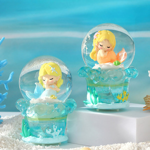 Nuova Sfera di Cristallo Luminosa a Tema Principessa Sirena, Ornamento Decorativo in Vetro Oceanico, Giocattolo per Studenti e Bambini, Regalo per Matrimoni - Product Image 2