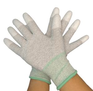 Guantes DE TRABAJO recubiertos de PU ESD Guantes antiestáticos de fibra de carbono ESD PU Top Fit Guante para uso en laboratorio - Product Image 2