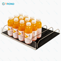 Présentoir de bouteille de boisson avant à alimentation automatique Étagère à bière Poussoir Diviseur Étagère à rouleaux pour réfrigérateur Affichage de bouteille