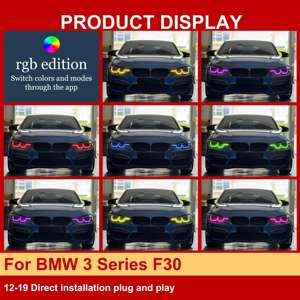 Accesorios de Iluminación para Automóviles J ONE, Luces Diurnas RGB con Control de Color por Teléfono, Faros Delanteros para <span class=keywords><strong>BMW</strong></span> Serie 3 F30 2012-2019 - Product Image 5
