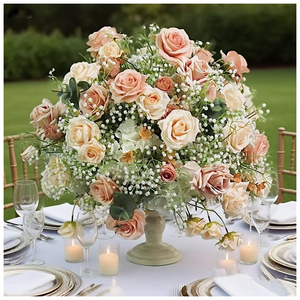 Chất Lượng Cao 55Cm Cho Rượu Sâm Banh Nhân Tạo Bé Hơi Thở Rose Flower Bóng Thanh Lịch Bàn Đám Cưới Trang Trí Hoa Trung Tâm Hoa - Product Image 1