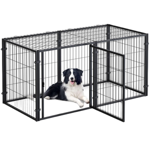 Grand chenil en métal robuste pour animaux de compagnie, intérieur et extérieur, meubles de cour - Product Image 1