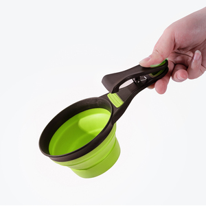 Cuchara Medidora de Silicona Plegable Ecológica para Comida de Perro, Taza Medidora Sólida Impermeable, Clip Sellador de Bolsas para Viaje - Product Image 6