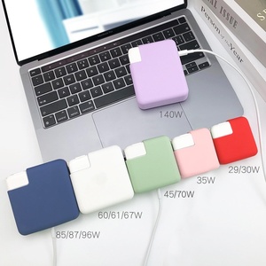 เคสซิลิโคนนุ่มป้องกันสายชาร์จสำหรับ MacBook Air 13 13.6 15 นิ้ว  ฝาครอบอะแดปเตอร์ไฟฟ้า <span class=keywords><strong>Pro</strong></span> 14 M5 M4 M3 พร้อม 11/12/16 - Product Image 4