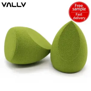 Yally eponge de maquillage Eco- friendly High Quality Cosmetic Blender make up puffs Green Beauty makeup sponge