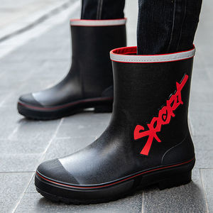 Botas de Lluvia para Hombre, Impermeables, Suaves, de Media Pantorrilla, Antideslizantes, para Cocina y Trabajo, Ligeras y Duraderas, de Goma - Product Image 2