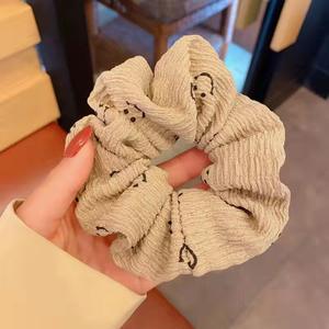 ربطات شعر مرنة مخططة بكميات كبيرة من Crunchies إكسسوارات شعر بالجملة ربطة شعر مطاطية Scrunchy بتصنيع المعدات الأصلية للنساء والفتيات ربطات شعر بتصميم Smile لطيف - Product Image 2