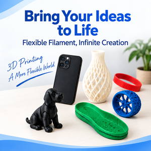 Filament d'imprimante 3D TPU 1,75 mm 1 kg Flexible Durable Haute élasticité - Product Image 5
