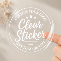 Autocollants transparents personnalisés, logo personnalisé, vinyle transparent imperméable, étiquettes autocollantes découpées pour l'emballage de flacons cosmétiques