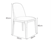Chaise de salle à manger en bois massif, chaise de salle à manger en chêne et frêne, cuir moderne simple, style nordique, dossier de chaise de salle à manger pour la maison