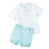 2022 abbigliamento boutique per bambini set di vestiti per bambini per ragazzi camicie pantaloncini pantaloni rossi bambini vintage all'ingrosso 08AS105375