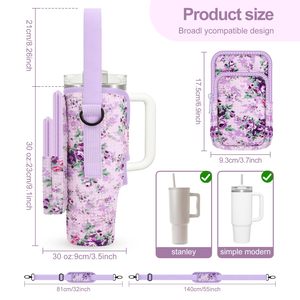 Bolsa Portabotellas con Bolsillo para Teléfono para Vasos Stanley de 40/30 oz, Bolsa Cruzada de Neopreno con Correa para el Hombro - Product Image 2