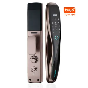 Video camera dynamic fingerprint and password strong lock body tuya door lock Cylinder