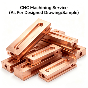ชิ้นส่วนโลหะทองแดงที่ผลิตด้วยเครื่อง CNC ตามแบบ พร้อมบริการงานกัดขึ้นรูป ความคลาดเคลื่อน +/-0.005 มม. ผิวขัดเงา/ชุบนิกเกิล - Product Image 1