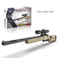 Série Militaire Desert Eagle AWM Sniper Gun Assembly Blocs de Construction à Petites Particules en Plastique XB24001-07