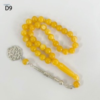 Bracelet de chapelet musulman en résine naturelle fait à la main prière quotidienne musulmane pour hommes et femmes