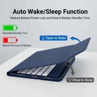 Clavier sans fil personnalisable avec rétroéclairage couleur et fixation magnétique pour Samsung Tab S10+ / S9+ FE / S8+ / S7+ / S9 FE+ Plus 12,4 pouces