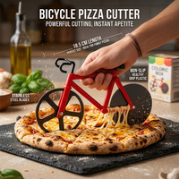 Couteau à pizza unique pour la cuisine, roulette à pizza de qualité alimentaire à double lame, coupe-pizza pour pizzeria, promotionnel