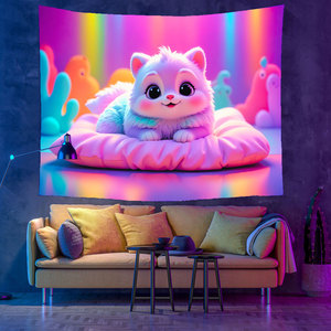 Affiches Blacklight personnalisées <span class=keywords><strong>espace</strong></span> montagne UV réactif soleil Nature forêt tapisseries tenture <span class=keywords><strong>murale</strong></span> pour salon dortoir - Product Image 5