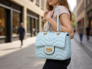 Borsa a Tracolla da Donna con Chiusura a Torsione in Microfibra Sintetica con Cinghia Singola per Uso Quotidiano in Tutte le Stagioni - Product Image 2