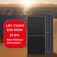 Pour LONGi Hi-MO X10 panneau solaire LR7-72HVD haute efficacité 650W/660W/665W panneau monocristallin photovoltaïque avec demi-cellule IBC