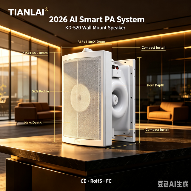 KD-520 30W 40W Constant Pressure Horn Wall Speaker 70V 100V Commercial PA Wall Mount Speaker