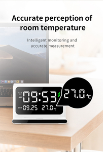 <span class=keywords><strong>Réveil</strong></span> numérique du fabricant Charge rapide 15W <span class=keywords><strong>Chargeur</strong></span> sans fil multifonctionnel Calendrier avec lumière ambiante LED - Product Image 5
