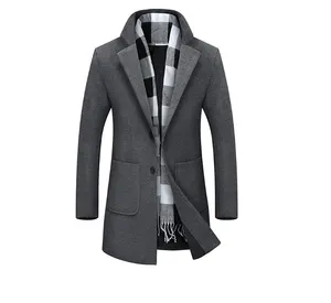 Manteau en laine pour homme, Blazer Long classique, veste en laine, tissu 2023 laine, vêtements d'extérieur Slim Fit, pardessus en laine, 80%