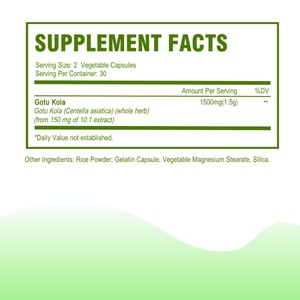 Complément Herbal OEM : Capsules d'Extrait de Gotu Kola pour l'Énergie et le Soutien du Cycle - Product Image 5