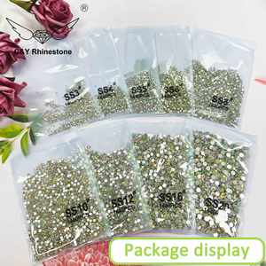 CY Y4 vente en gros de <span class=keywords><strong>strass</strong></span> à dos plat en verre de cristal en vrac sans correctif pour l'artisanat décoration de chaussures technique à coller - Product Image 4