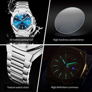   Reloj de Pulsera para Hombre 3613 OEM de Lujo con Logotipo Original, Resistente al Agua, Luminoso, con Calendario, Clásico, de Acero Inoxidable y Cuarzo - Product Image 5