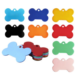 Bán buôn thép không gỉ Dog Tag biểu tượng tùy chỉnh trống vàng kim loại Pet ID tag với chuỗi khắc <span class=keywords><strong>laser</strong></span> xương hình sắt - Product Image 1