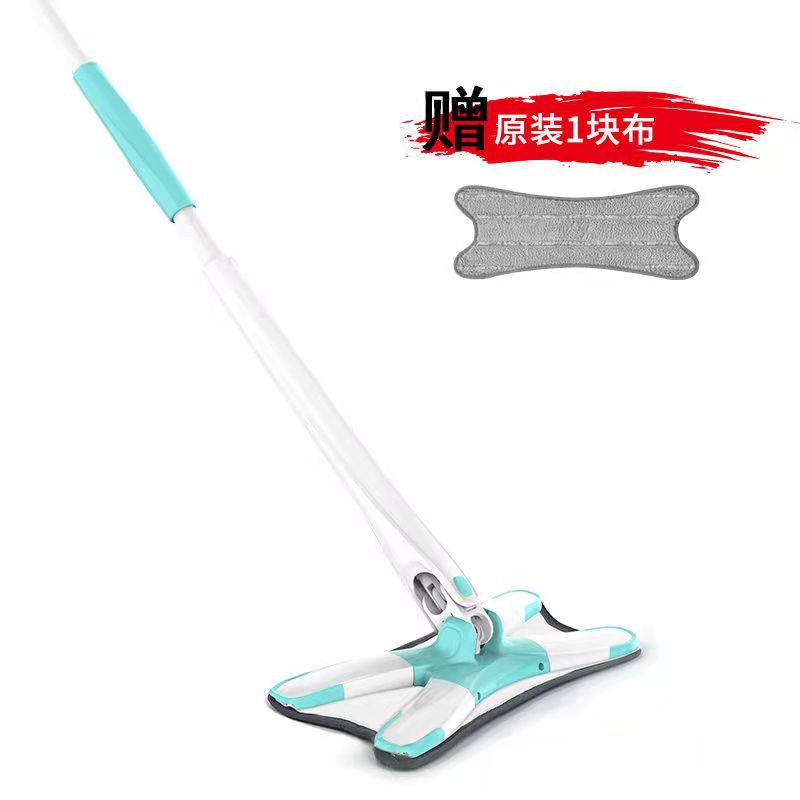 Hand-wring-style mop that requires no washing [includes 2 cloths]