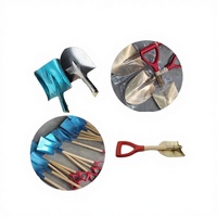 Pelle de pompier carrée antidéflagrante, antistatique et sans étincelles avec manche en bois, couleur cuivre, lame 418*240*990mm