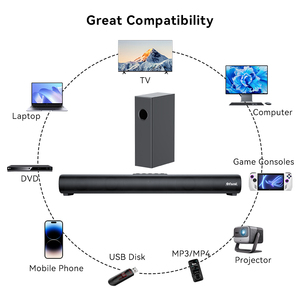 40W <b>Stereo</b> 2.1Ch Tv 3D Surround Home <b>System</b> TV With Subwoofer Wireless Speaker With Subwoofer for Tv - Product Image 5