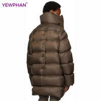 Fournisseur Professionnel Blouson Doudoune Homme Marron en Duvet de Canard, Mi-Cuisse, Style Urbain